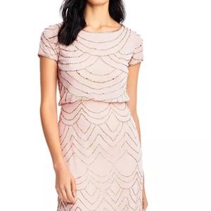 ADRIANNA PAPELL BEADED BLOUSON GOWN